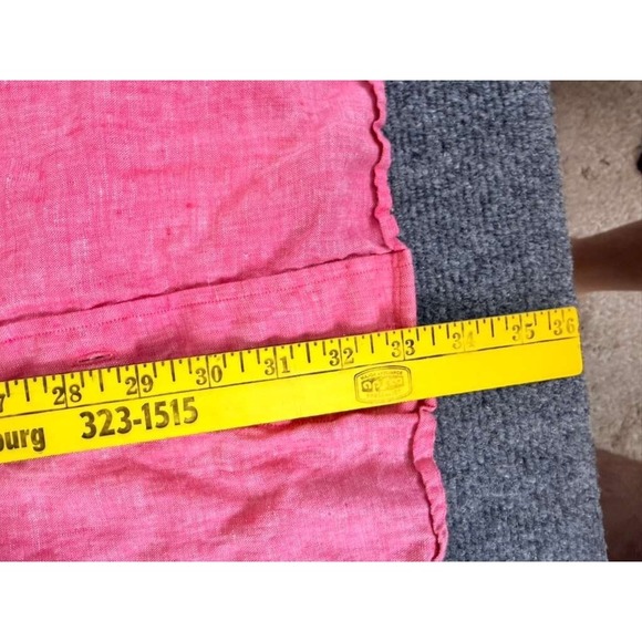 Brooks Brothers Mens 2XLT Tall 1818 The Original Polo Linen Shirt Pink - Picture 6 of 7